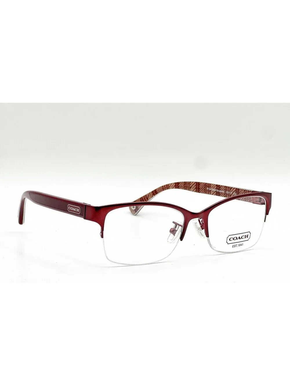 Coach HC 5038 9134 Satin Burgundy Rectangle Authentic Eyeglass Frames 52-17